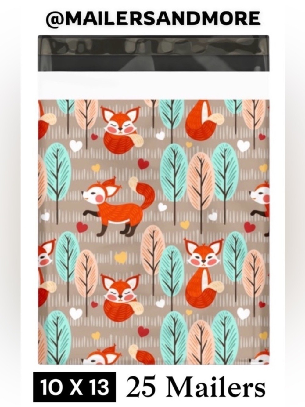 25 10X13 Poly Mailers Fox And Woods Shipping Envelopes PRICE IS FIRM Fall - Picture 2 of 13